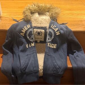 American Vintage Fur Lined Hooded Jacket